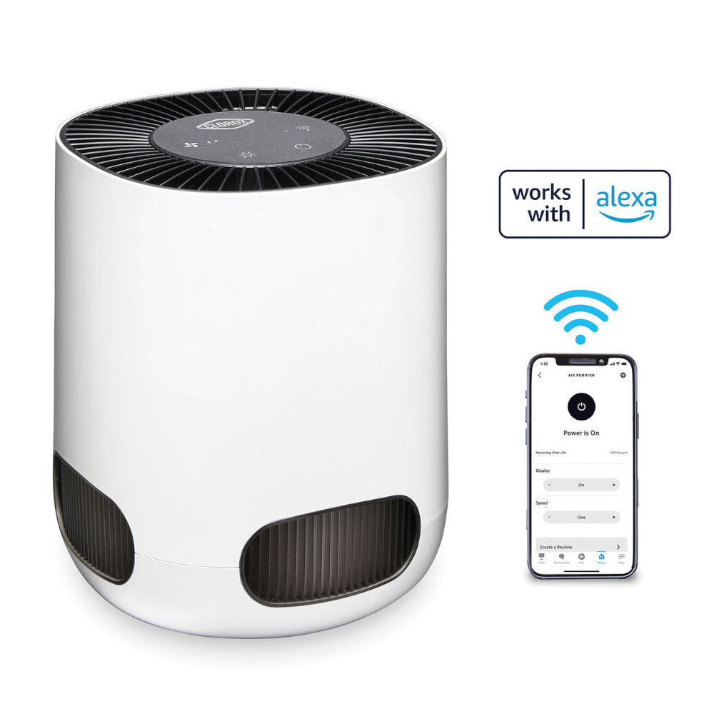 Purificateur d'air de table intelligent CLOROX 11021 avec filtre HEPA véritable et Alexa