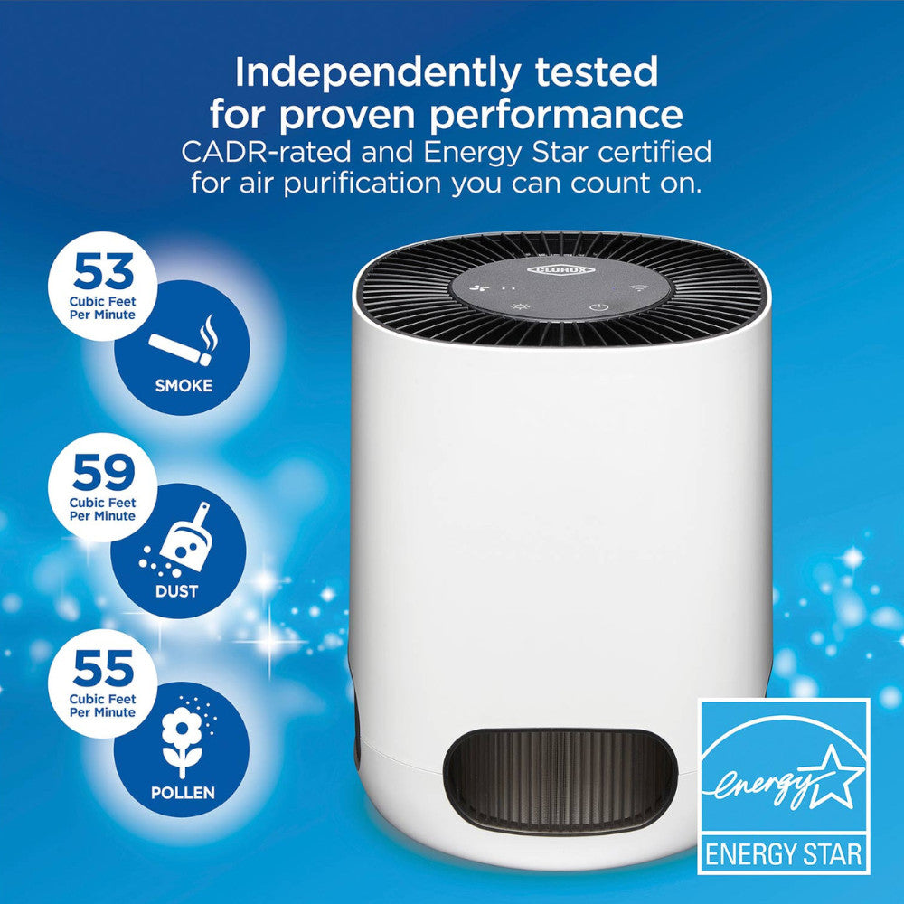 Purificateur d'air de table intelligent CLOROX 11021 avec filtre HEPA véritable et Alexa