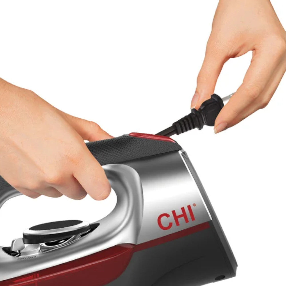 Fer à repasser vapeur professionnel CHI 13122C 1700 W avec cordon rétractable - Garantie Home Essentials (entretien en usine)