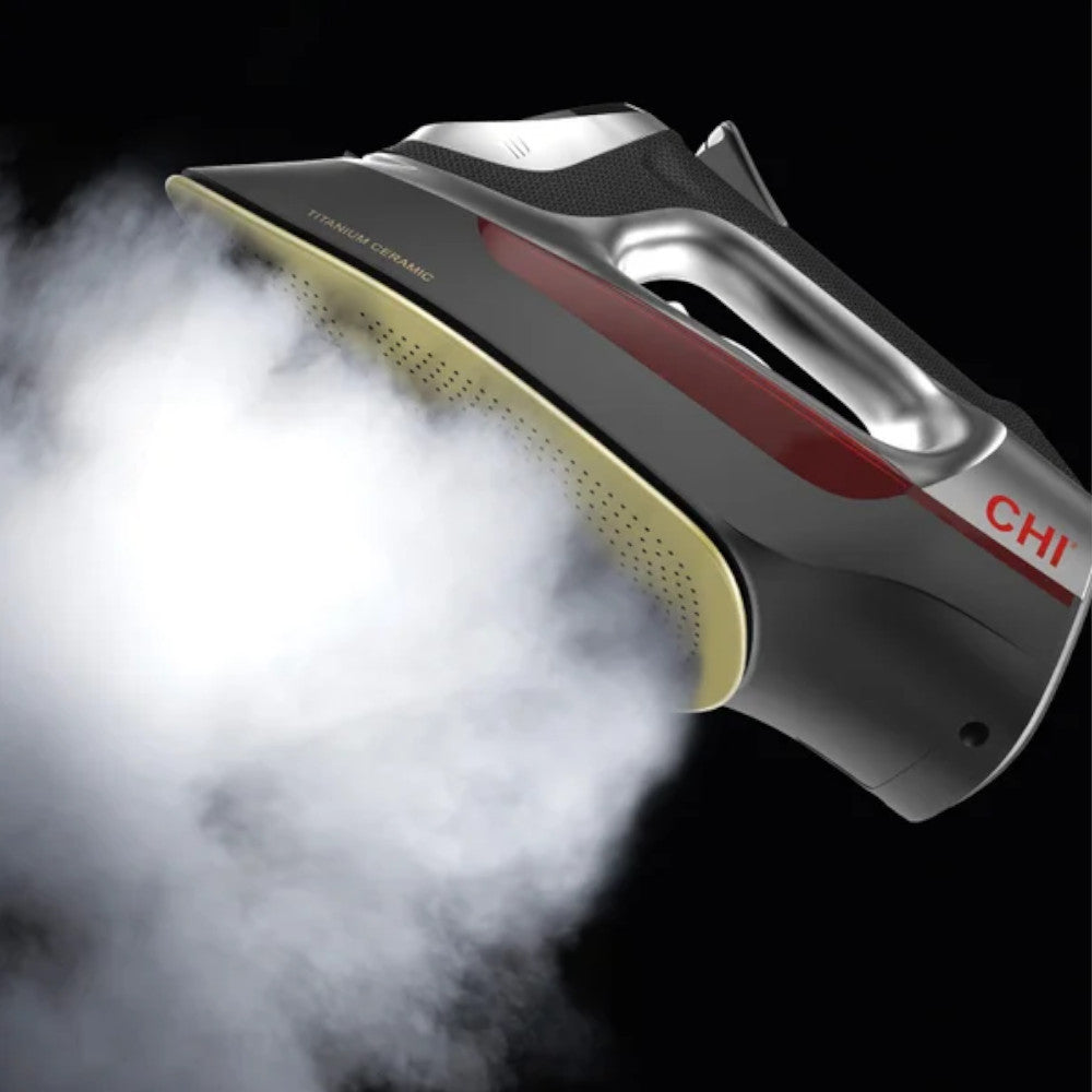 Fer à repasser vapeur professionnel CHI 13122C 1700 W avec cordon rétractable - Garantie Home Essentials (entretien en usine)