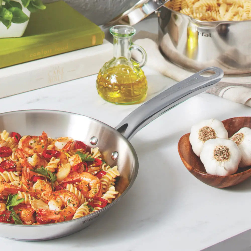 T-FAL 2100140681 Gourmet Stainless Steel 11 PC Pots and Pans Cookware Set