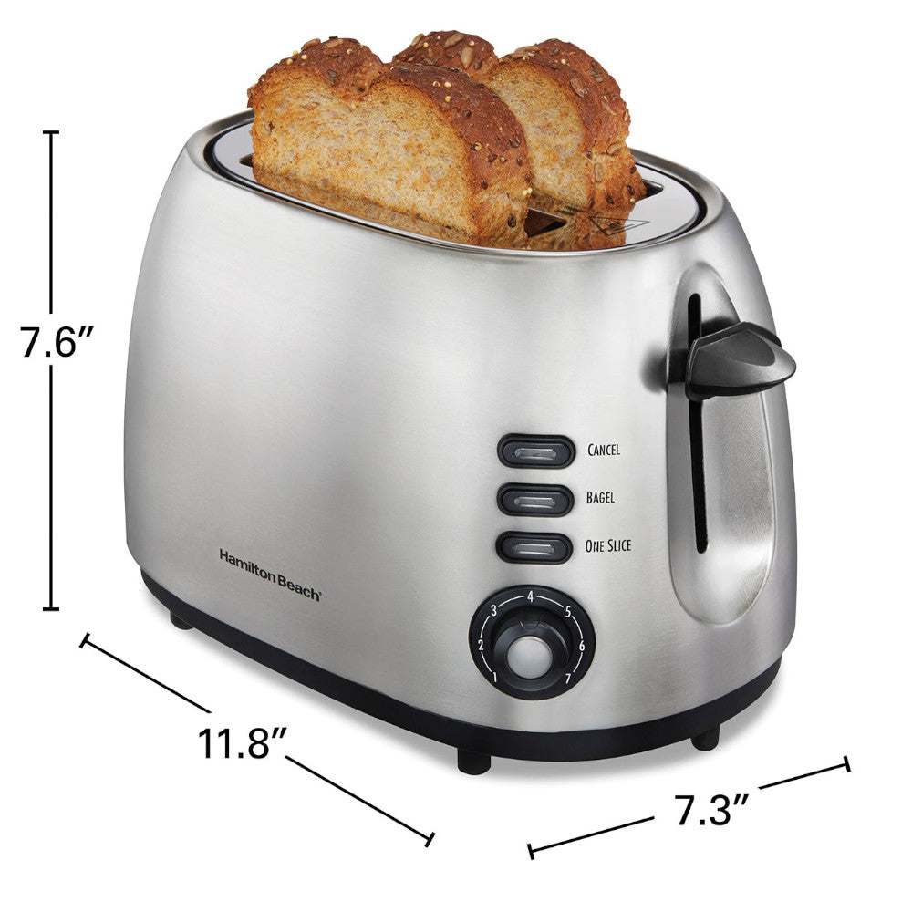 Grille-pain HAMILTON BEACH 22220 à 2 tranches avec technologie Sure-Toast™ en acier inoxydable