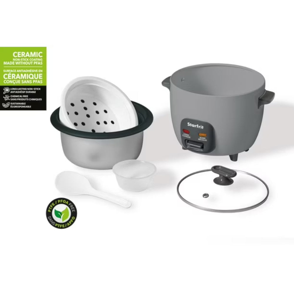 Cuiseur à riz STARFRIT 24739 de 10 tasses avec revêtement en céramique
