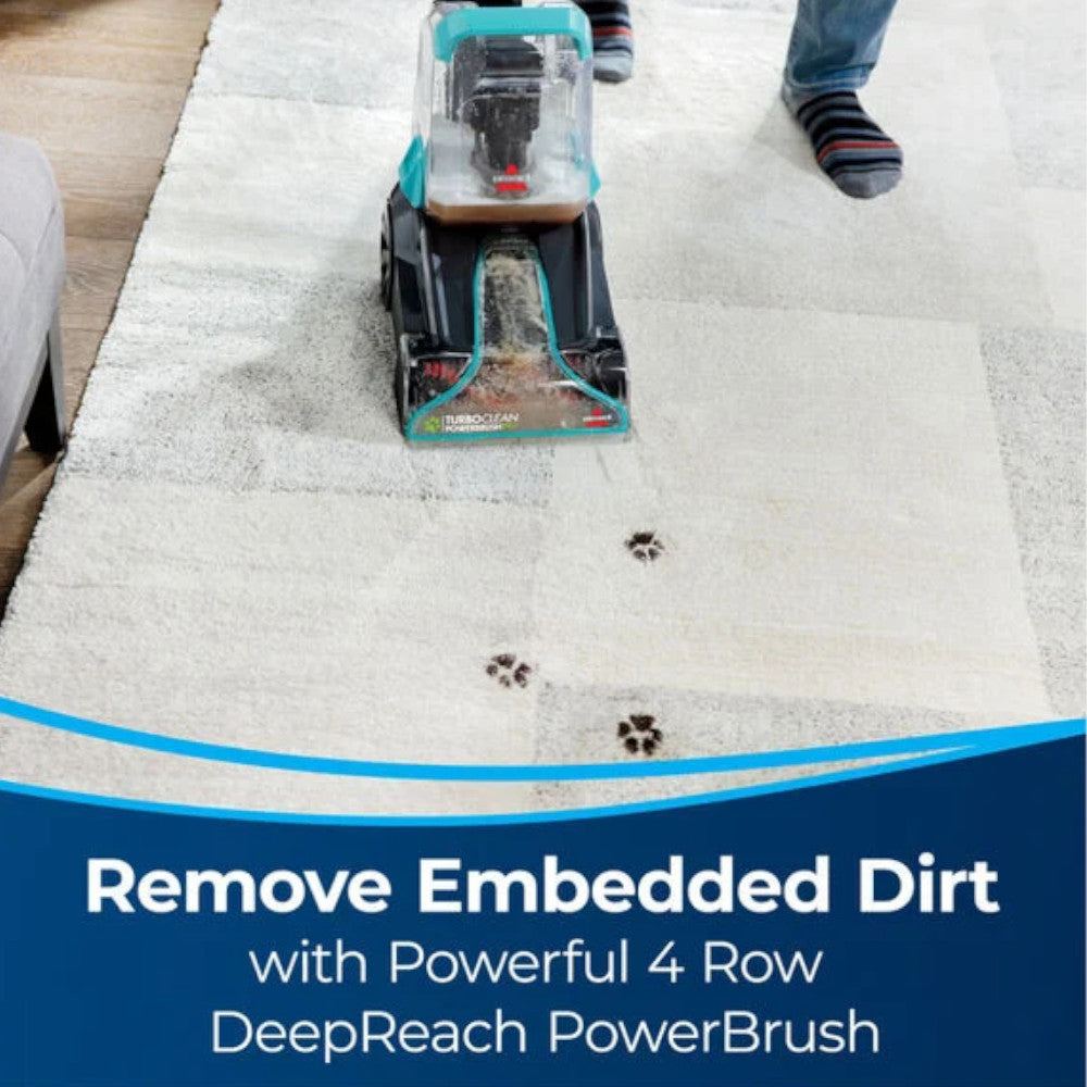 BISSELL 2806N PowerClean® TurboBrush Pet Carpet Cleaner - Factory serviced with Home Essentials warranty