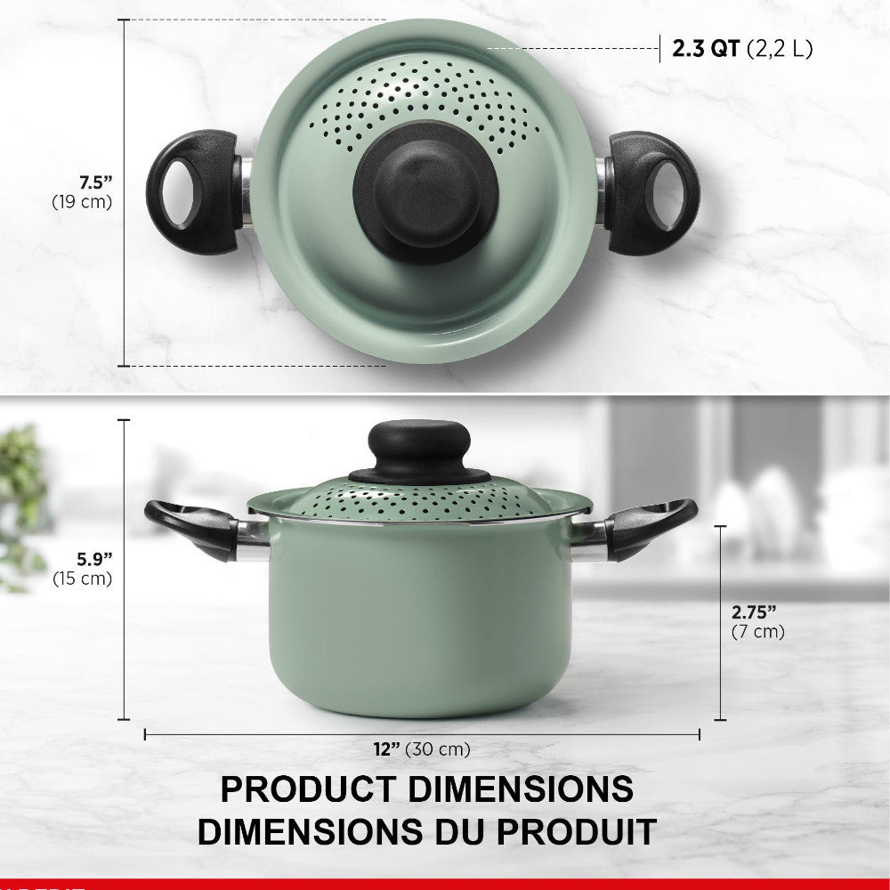 STARFRIT 30171 Mini Pasta Pot with Locking Perforated Lid 2.2 L