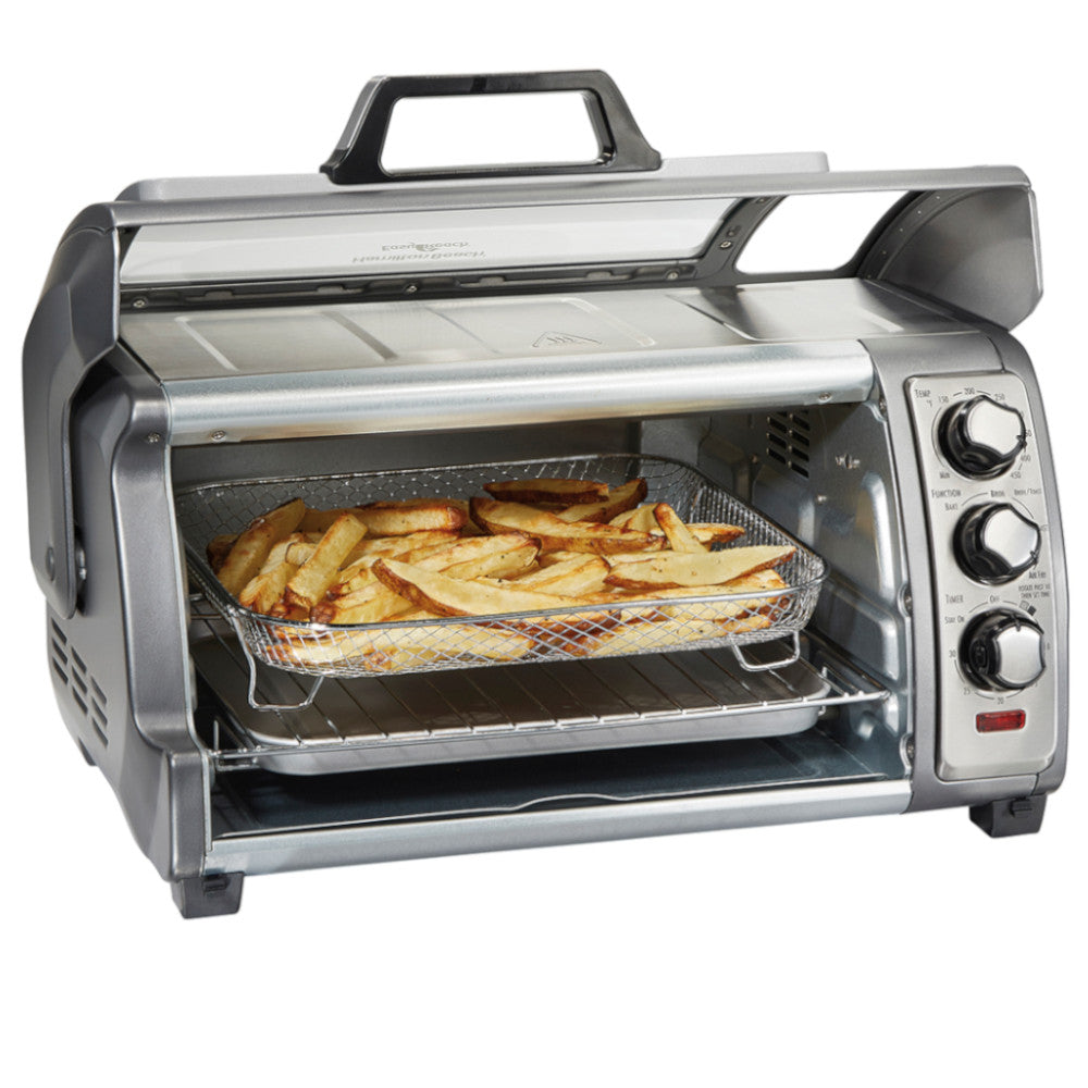 HAMILTON BEACH 31523C Easy Reach Sure-Crisp Air Fryer Toaster Oven - Factory serviced with Home Essentials warranty