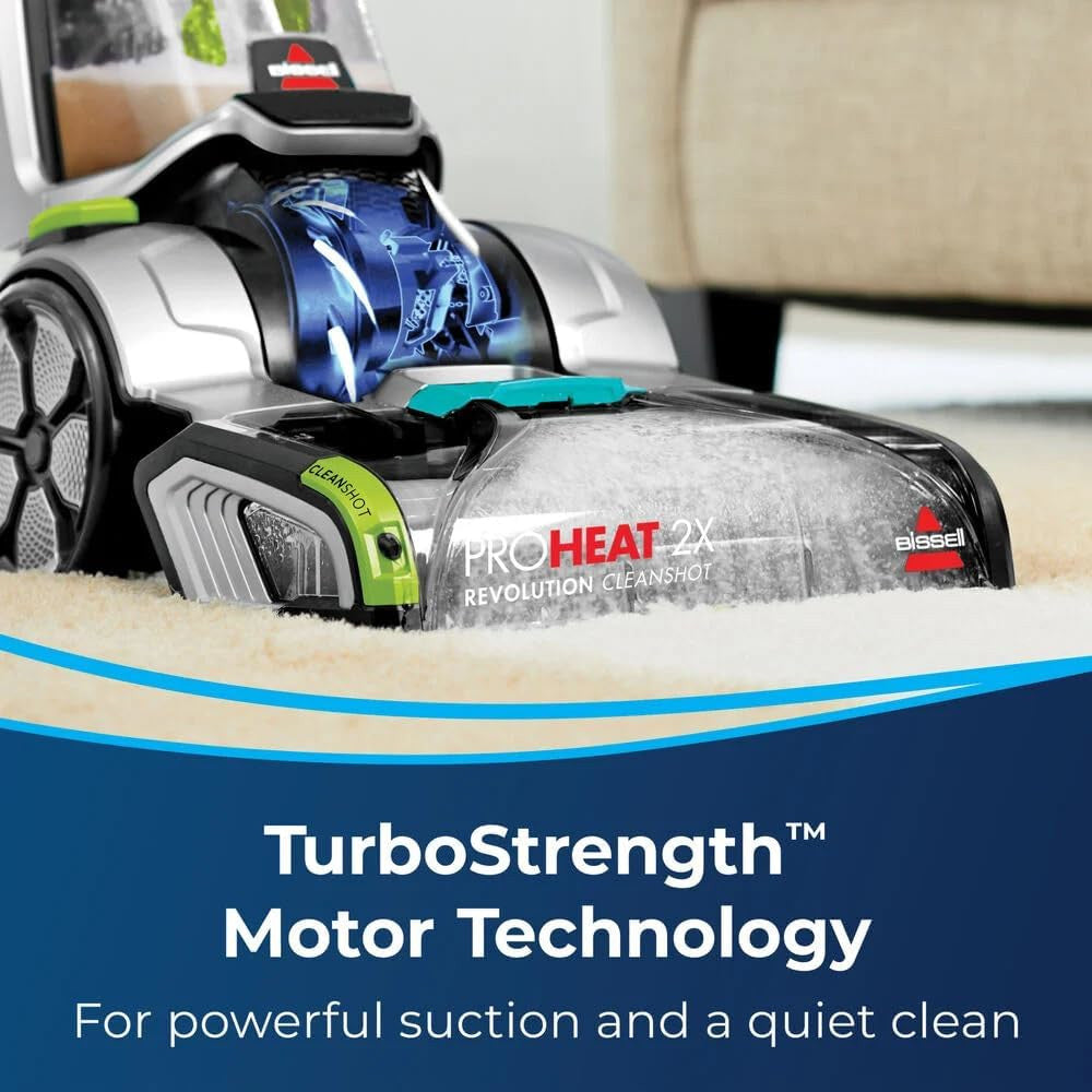 BISSELL 3588N ProHeat 2X Revolution Pet CleanShot Carpet Cleaner - Factory serviced with Home Essentials warranty