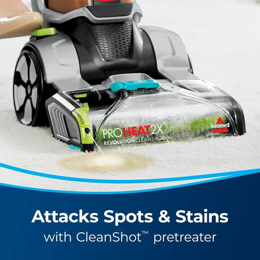BISSELL 3588N ProHeat 2X Revolution Pet CleanShot Carpet Cleaner - Factory serviced with Home Essentials warranty