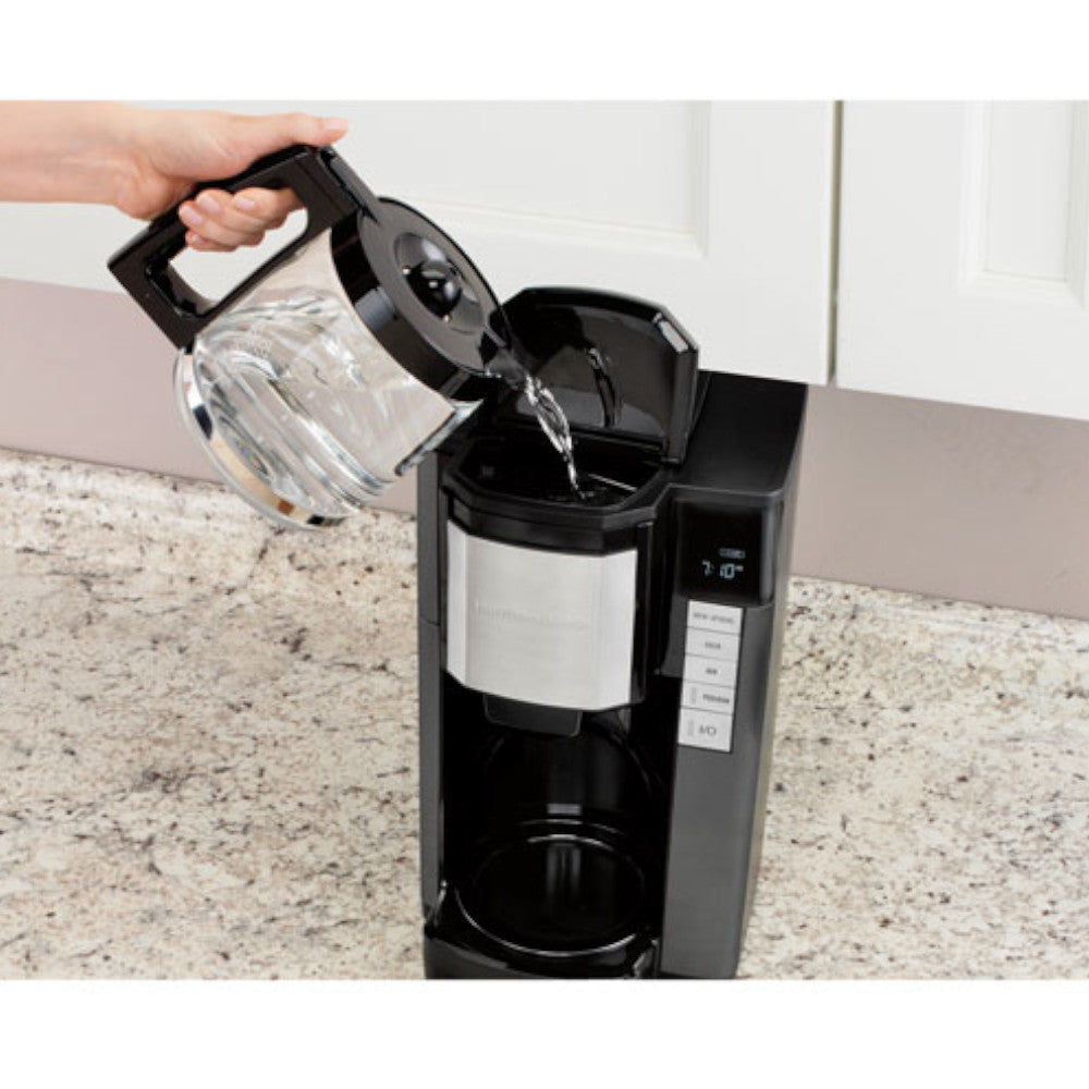 HAMILTON BEACH 46382C Front Fill Plus Programmable Coffee Maker - Factory serviced with Home Essentials warranty