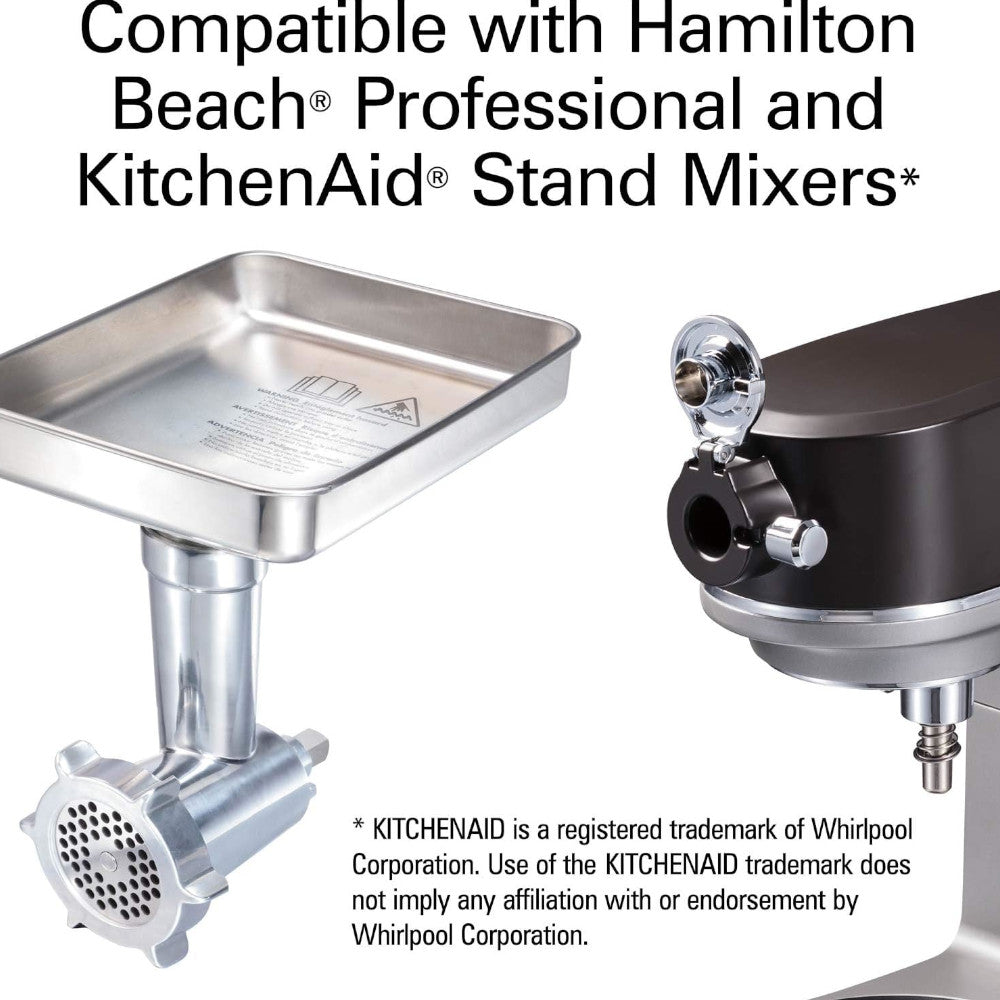 Accessoire hachoir à viande et aliments tout métal pour robot pâtissier professionnel HAMILTON BEACH