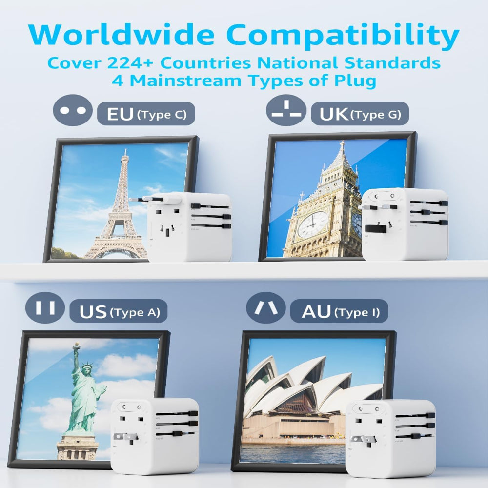 Adaptateur de voyage universel DECQLE DQZ8 45 W