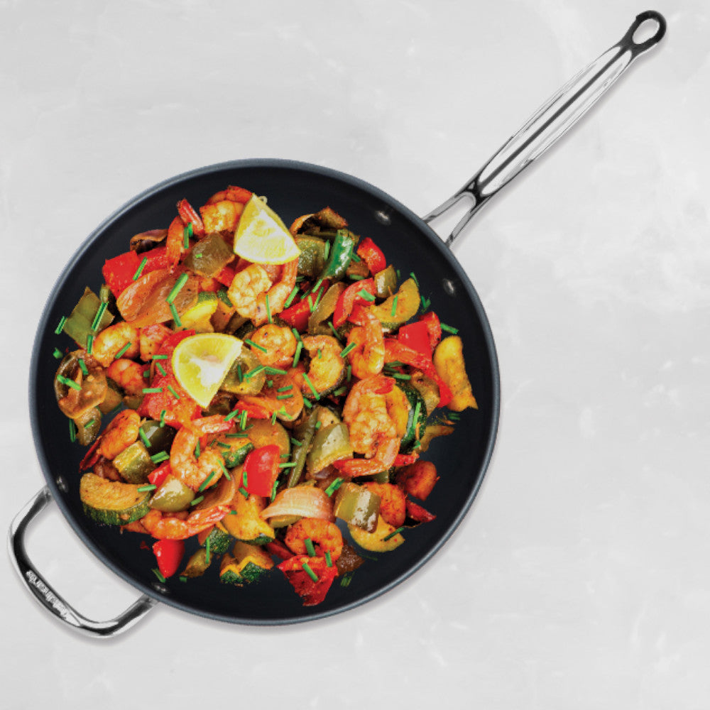CUISINART 77IEL26-30HNSCC 12" POÊLE À SAUTER/WOK EN ACIER INOXYDABLE ANTIADHÉSIF Éternel AVEC COUVERCLE