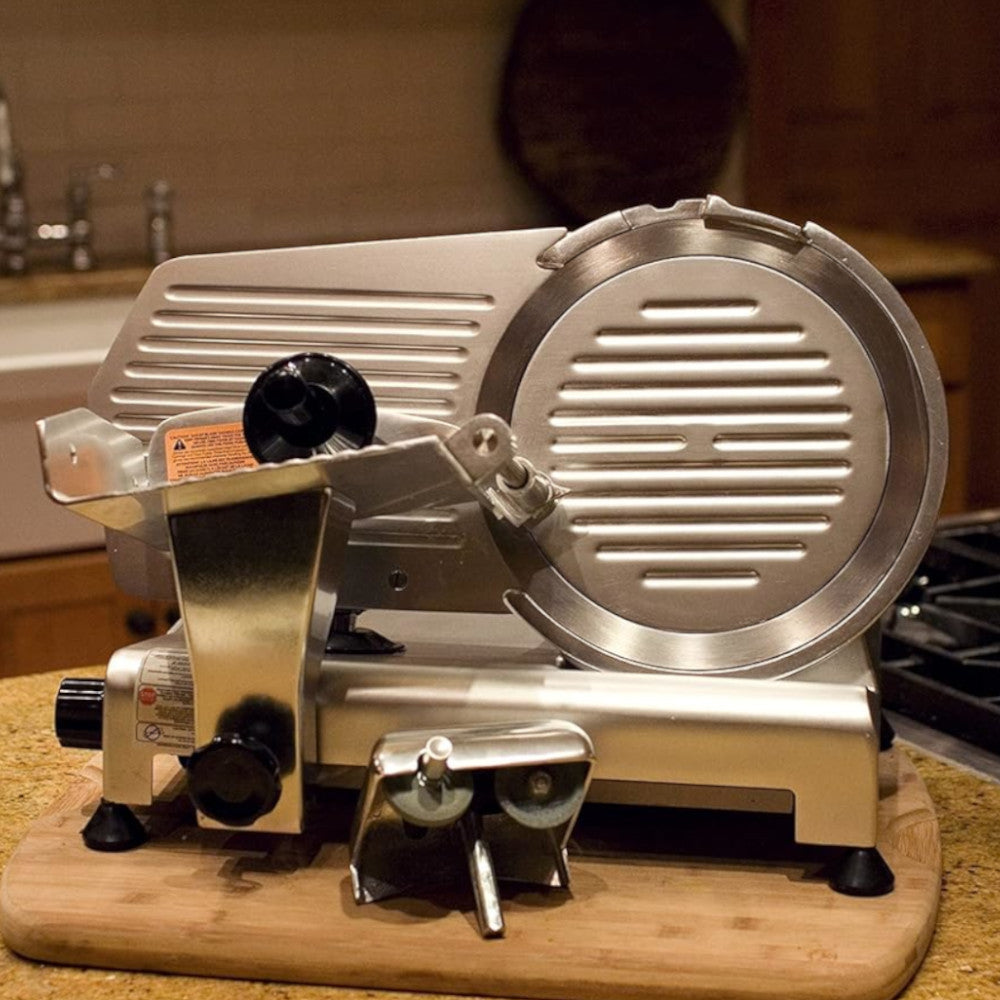 WESTON PRO 83-0850-W 10" Meat Slicer with detachable blade sharpener - Refurbished with Home Essentials Warranty