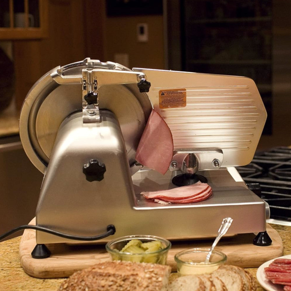WESTON PRO 83-0850-W 10" Meat Slicer with detachable blade sharpener - Refurbished with Home Essentials Warranty
