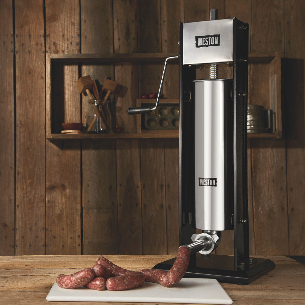 WESTON 86-1501-W Poussoir à saucisses vertical à double vitesse de 15 lb - Emballage imparfait avec garantie complète