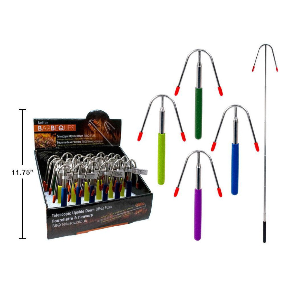 BETTER BARBEQUES 91382 BBQ Telescopic Upside Down Fork