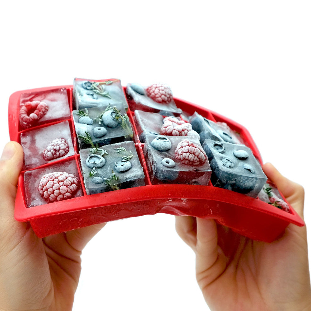 Bac à glaçons en silicone STARFRIT 092833 - 15 cubes Rouge
