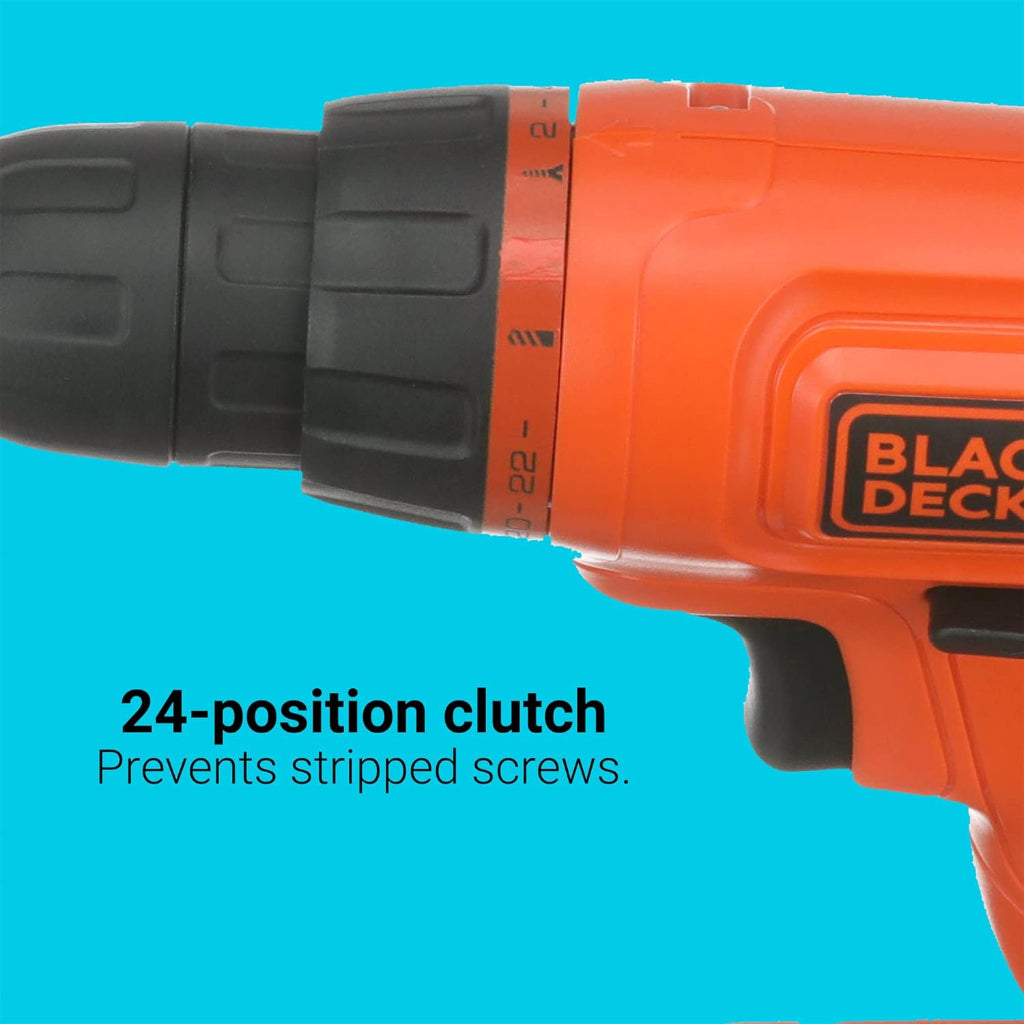 Perceuse-visseuse sans fil BLACK+DECKER BDC120VA 20V MAX* POWERCONNECT avec kit de 100 pièces