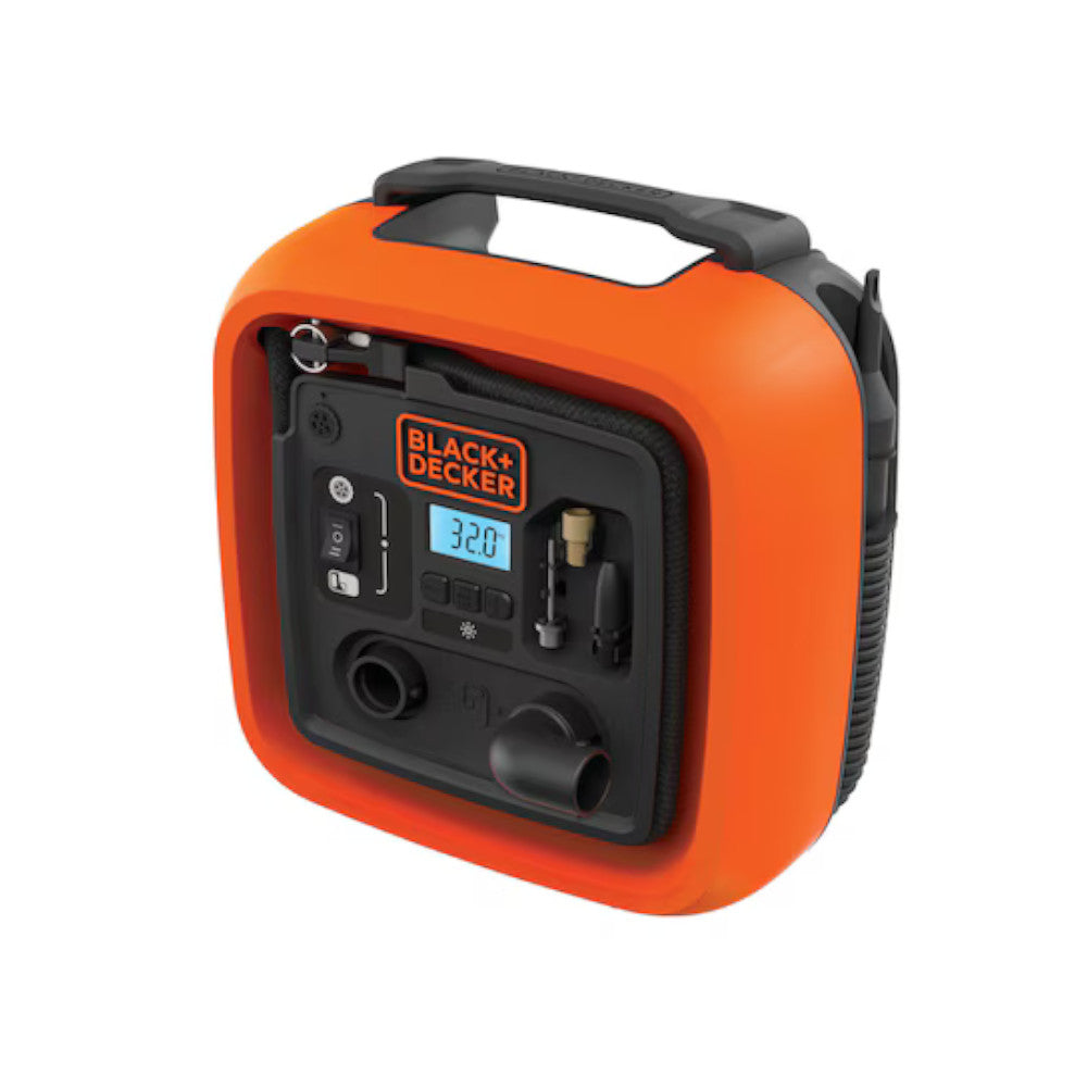 BLACK+DECKER BDINF12C 12V DC Multi-Purpose Inflator - Factory serviced with Black+Decker Warranty