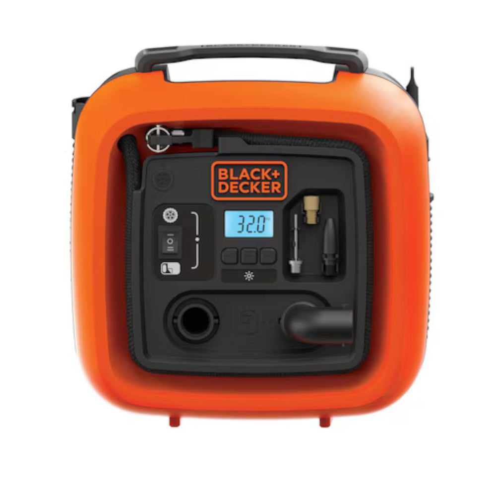 BLACK+DECKER BDINF12C 12V DC Multi-Purpose Inflator - Factory serviced with Black+Decker Warranty