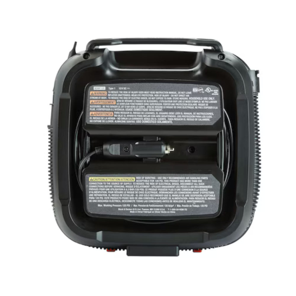 BLACK+DECKER BDINF12C 12V DC Multi-Purpose Inflator - Factory serviced with Black+Decker Warranty