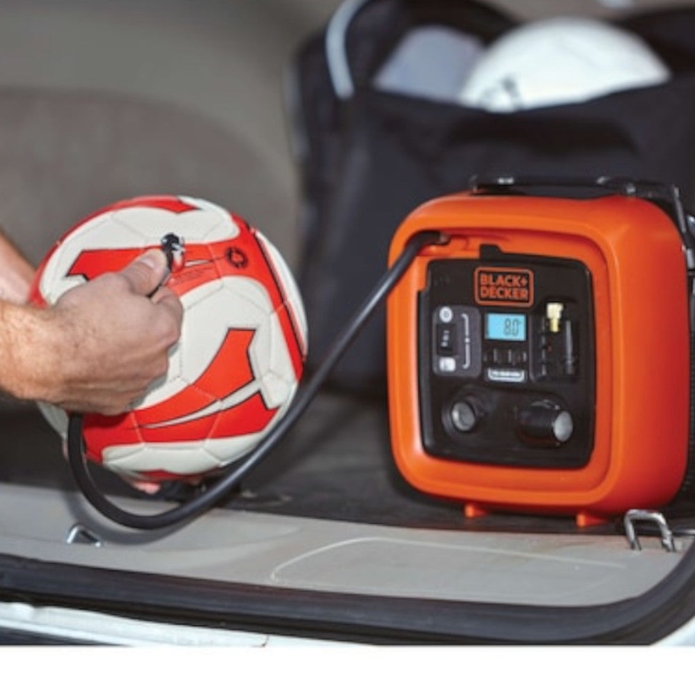 BLACK+DECKER BDINF12C 12V DC Multi-Purpose Inflator - Factory serviced with Black+Decker Warranty