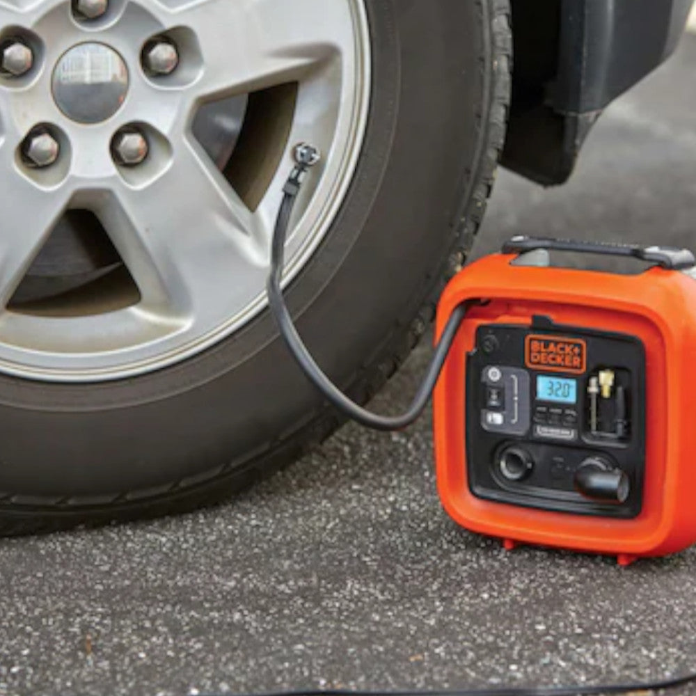 BLACK+DECKER BDINF12C 12V DC Multi-Purpose Inflator - Factory serviced with Black+Decker Warranty