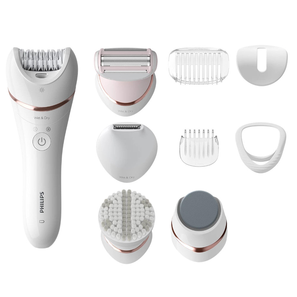 Épilateur PHILIPS BRE740/14 Série 8000 Utilisation sur peau sèche ou humide
