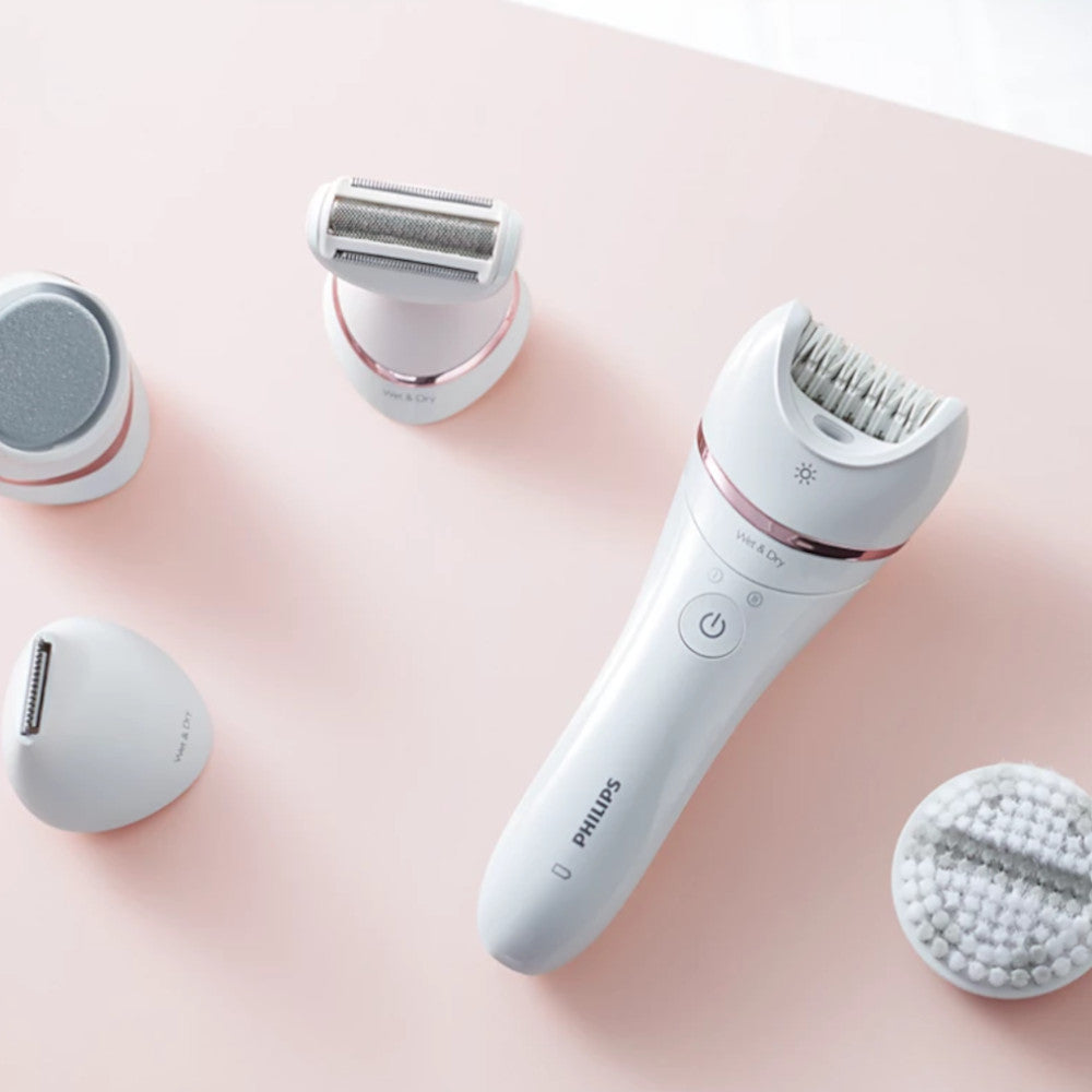 Épilateur PHILIPS BRE740/14 Série 8000 Utilisation sur peau sèche ou humide