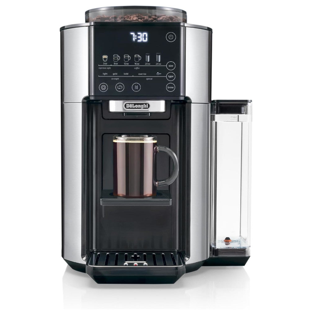 DELONGHI CAM51025MB TrueBrew Drip Coffee Maker Stainless Black - Factory serviced with Home Essentials warranty