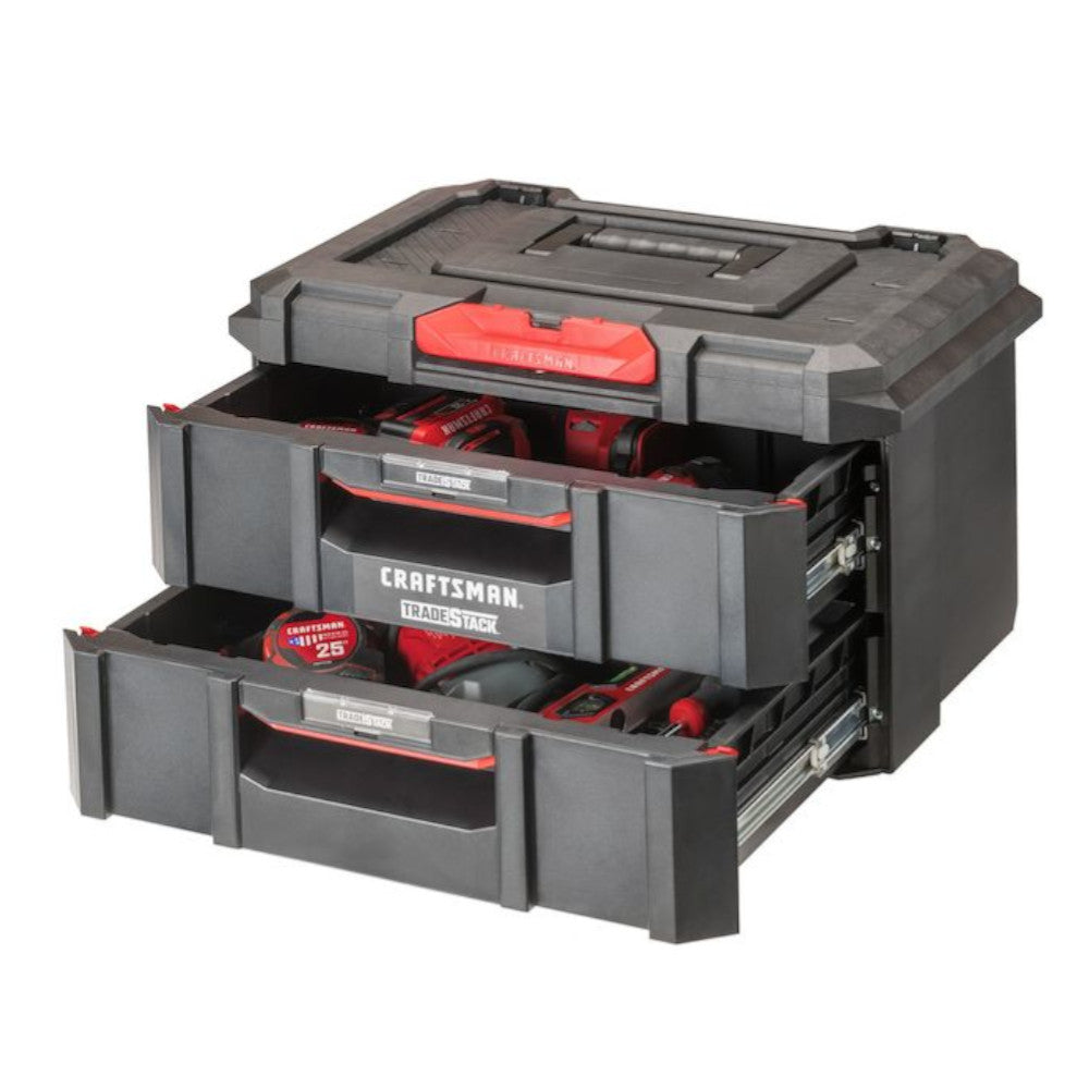 CRAFTSMAN CMST21404 TRADESTACK 2-Drawer Tool Chest Stackable with Handle - 22-in
