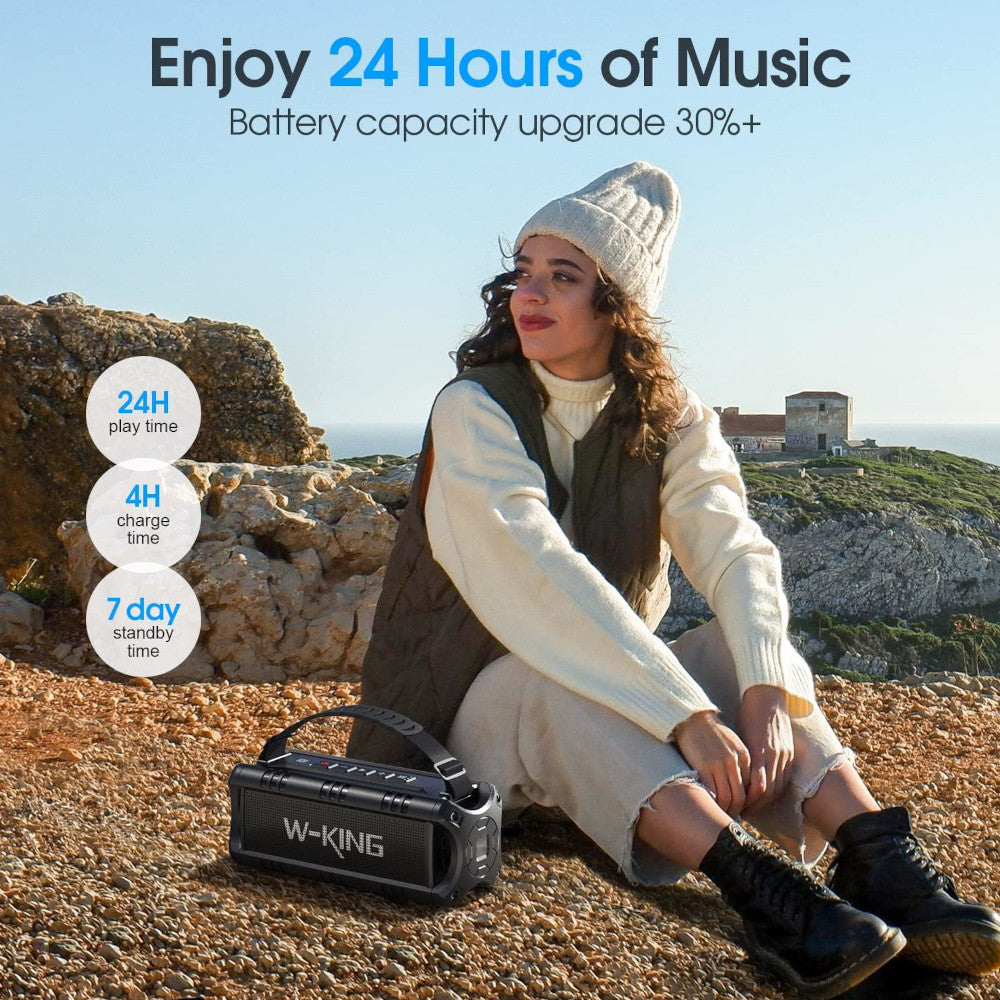 Haut-parleur Bluetooth W-KING D8MINI-1 Haut-parleurs portables puissants sans fil étanches