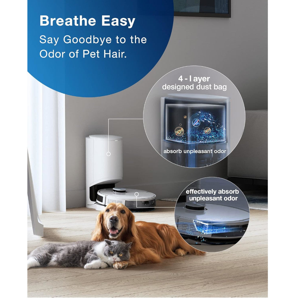 Ensemble aspirateur robot et balai ECOVACS DEEBOT N10 Plus avec station de vidage automatique - Entretien en usine avec garantie Home Essentials