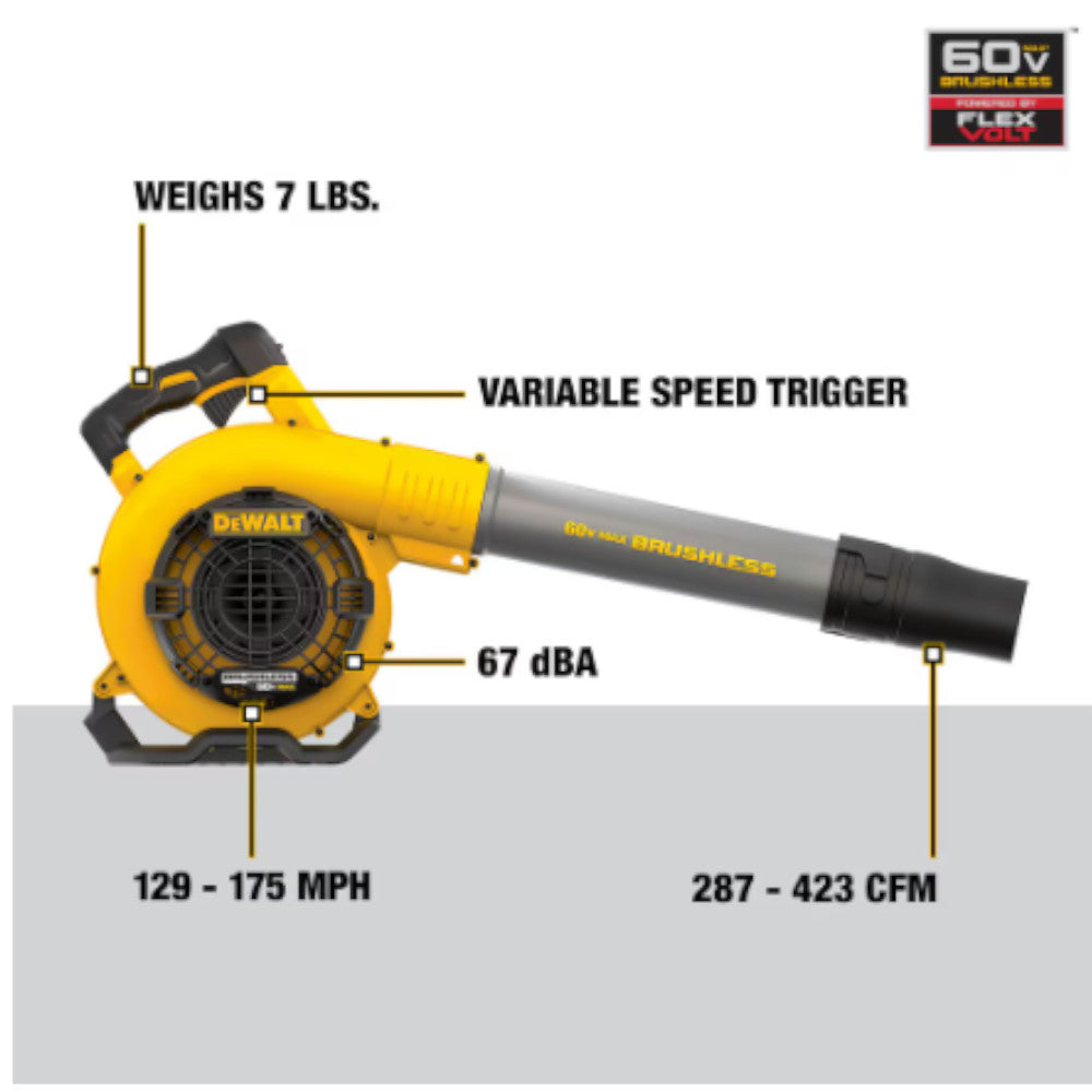 DEWALT DCBL770B FLEXVOLT® 60V MAX* Handheld Blower - Refurbished with Dewalt Warranty
