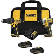 DEWALT DCK276C2 0V MAX* Kit perceuse/visseuse à percussion sans fil 1/2 po et tournevis à percussion 1/4 po remis à neuf avec garantie Dewalt