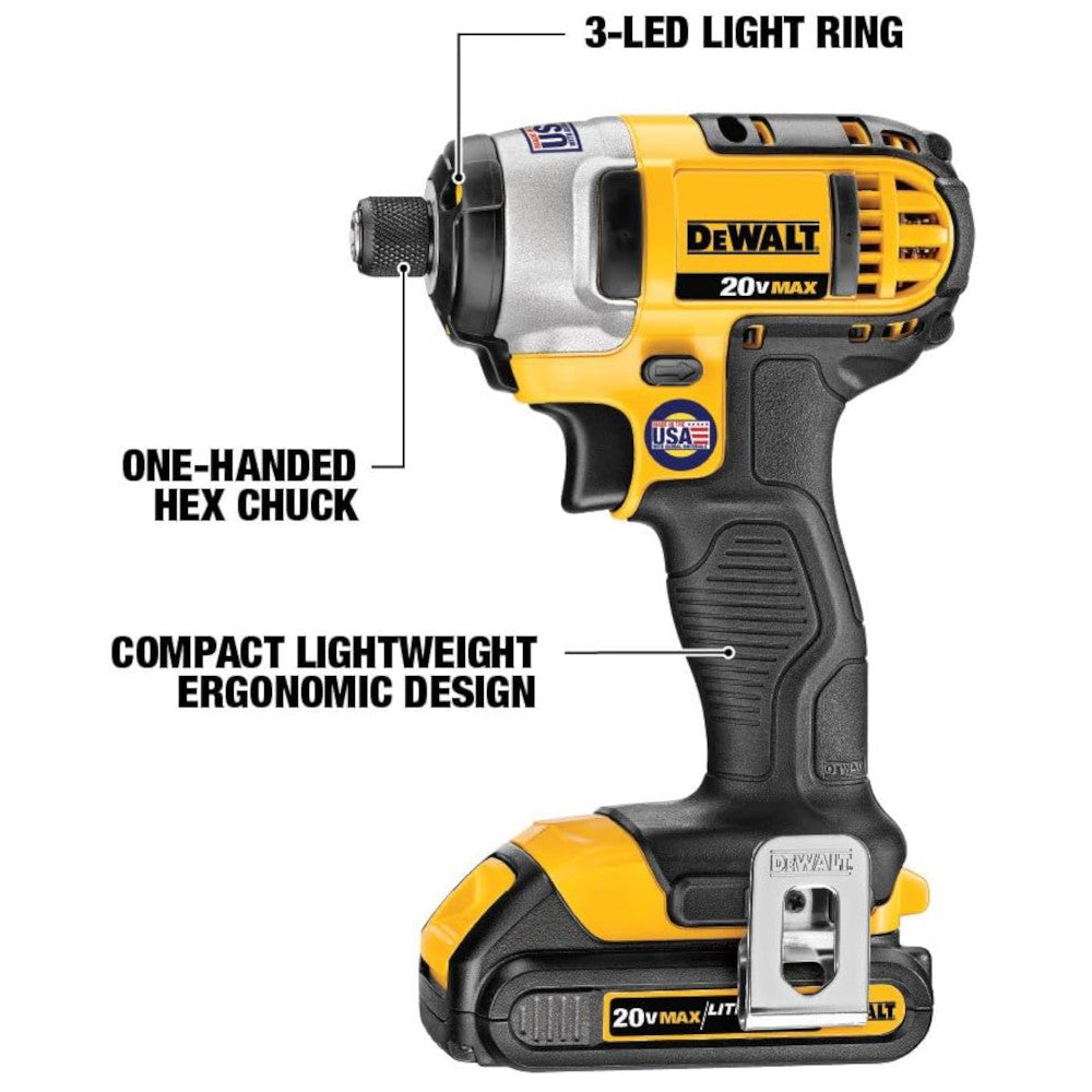 DEWALT DCK444C2 Kit combiné de 4 outils sans fil 20 V MAX* - Remis à neuf avec garantie Dewalt - DCK444C2