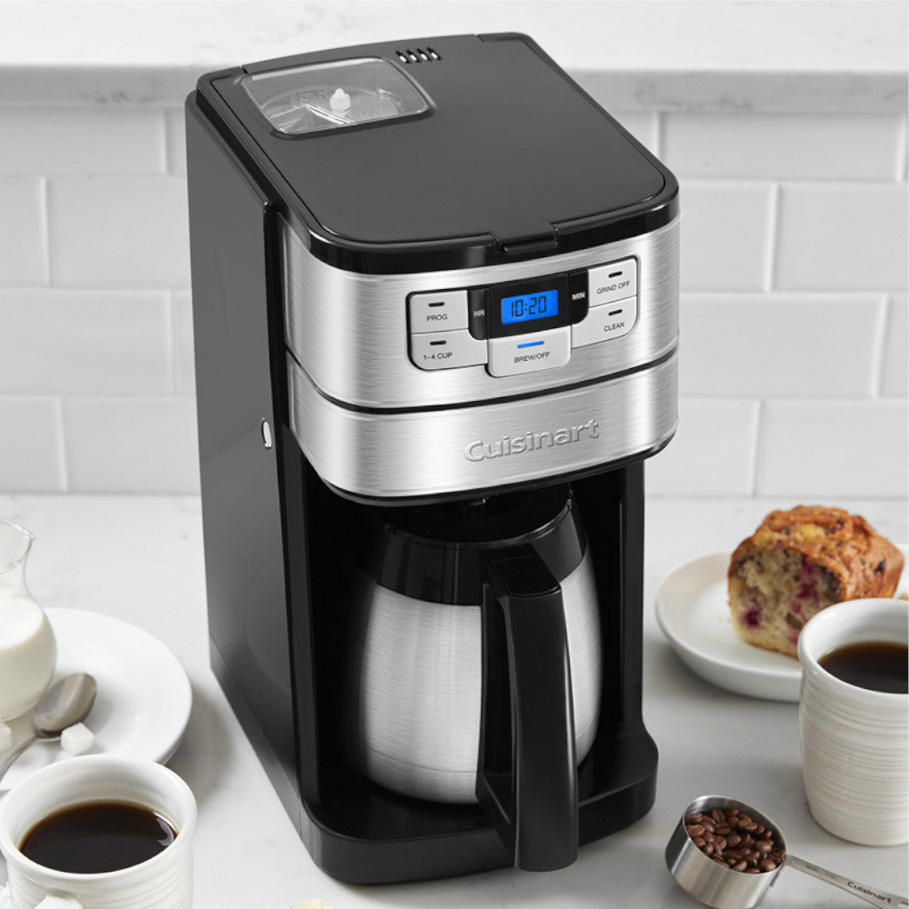 Cafetière thermique automatique CUISINART DGB-450C de 10 tasses avec mouture et infusion