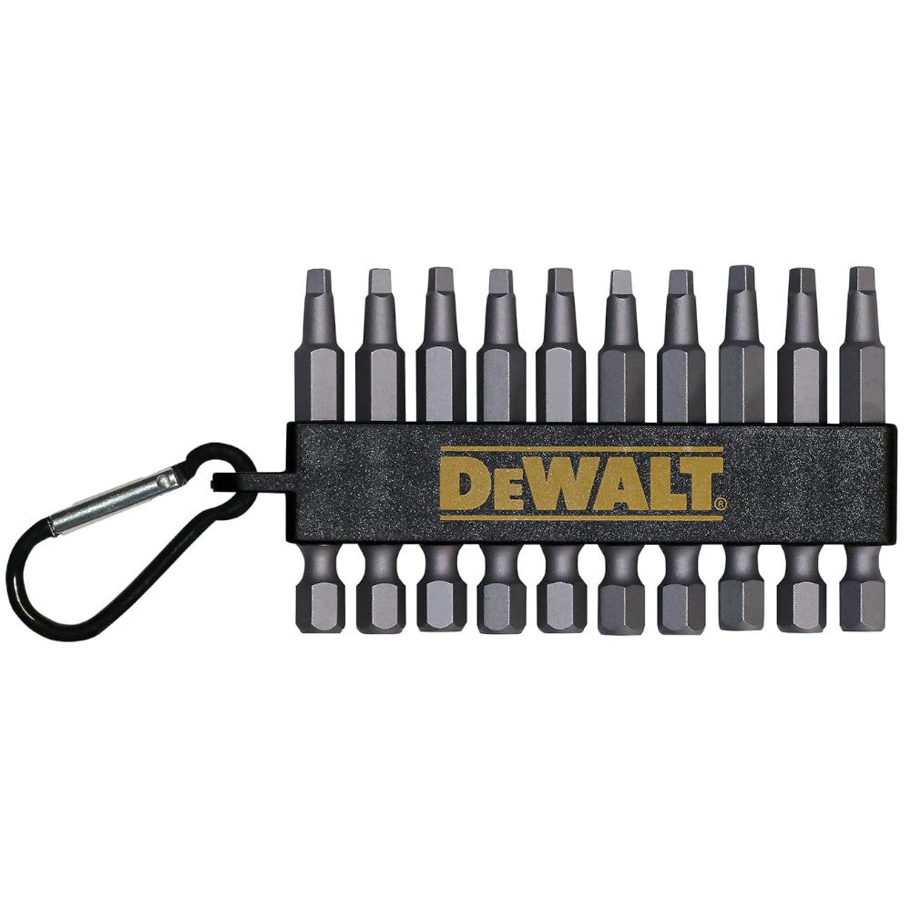 DEWALT DW2212CAMXC 2IN. Mixed 10PC Drill/Driver Bits with Carabiner Clip