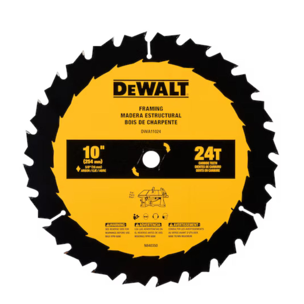 DEWALT DWA11024  10 in. 24T General Purpose Saw Blade