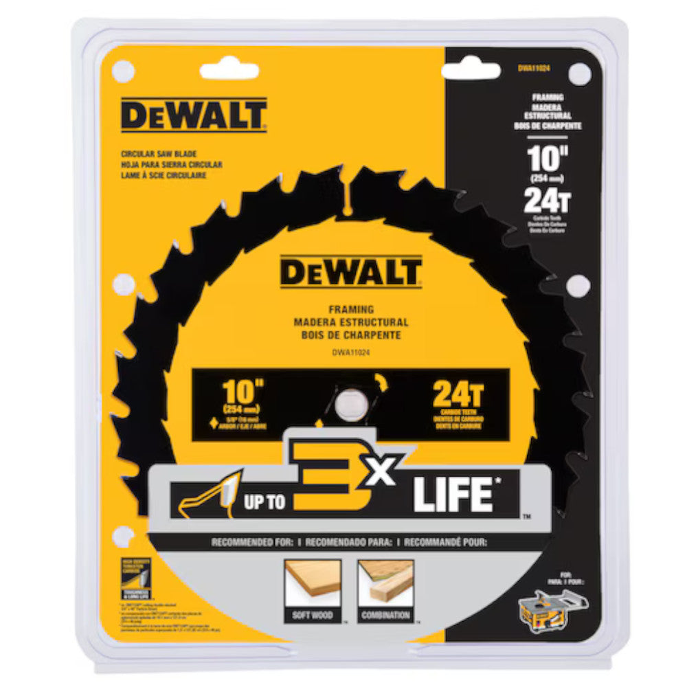 DEWALT DWA11024  10 in. 24T General Purpose Saw Blade