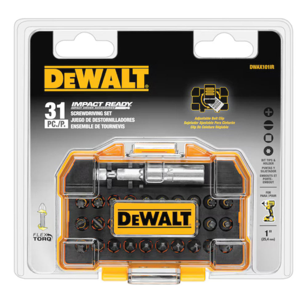 DEWALT DWAX101IR Extra Small Tough Case® IMPACT READY® Screwdriving Set (31 pc.)