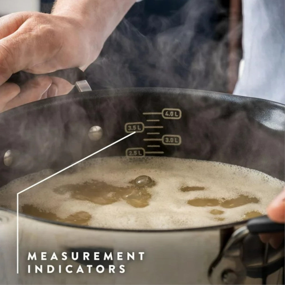 T-FAL E303S774 Jamie Oliver Batterie de cuisine 7 pièces Quick &amp; Easy en acier inoxydable - Emballage imparfait avec garantie complète