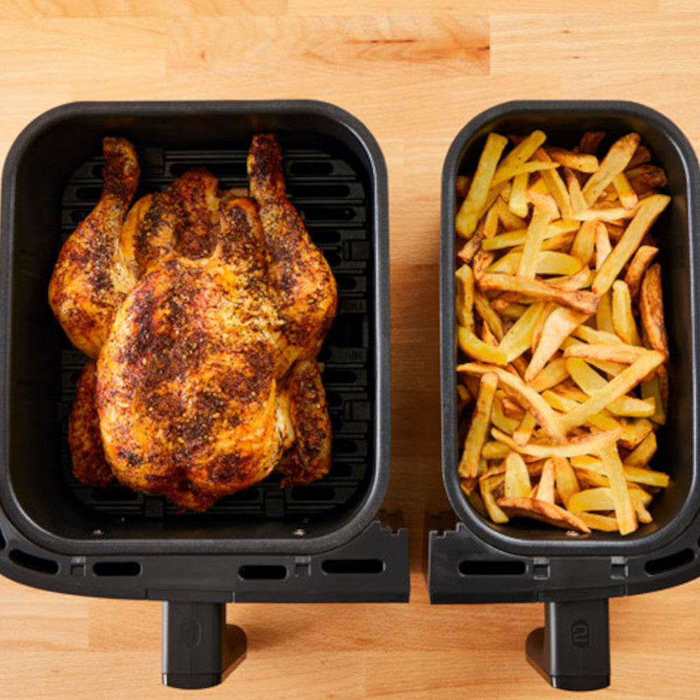 T-FAL EY905N50 Dual Easy Fry & Grill Air Fryer - Blemished package with full warranty