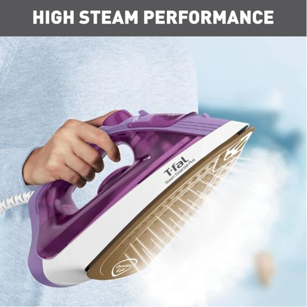 T-FAL FV1955 Steam Essential Plus Ceramic Soleplate Steam Iron- Blemished package with full warranty