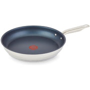 T-FAL H8680654 Poêle à frire en acier inoxydable platine 28 cm