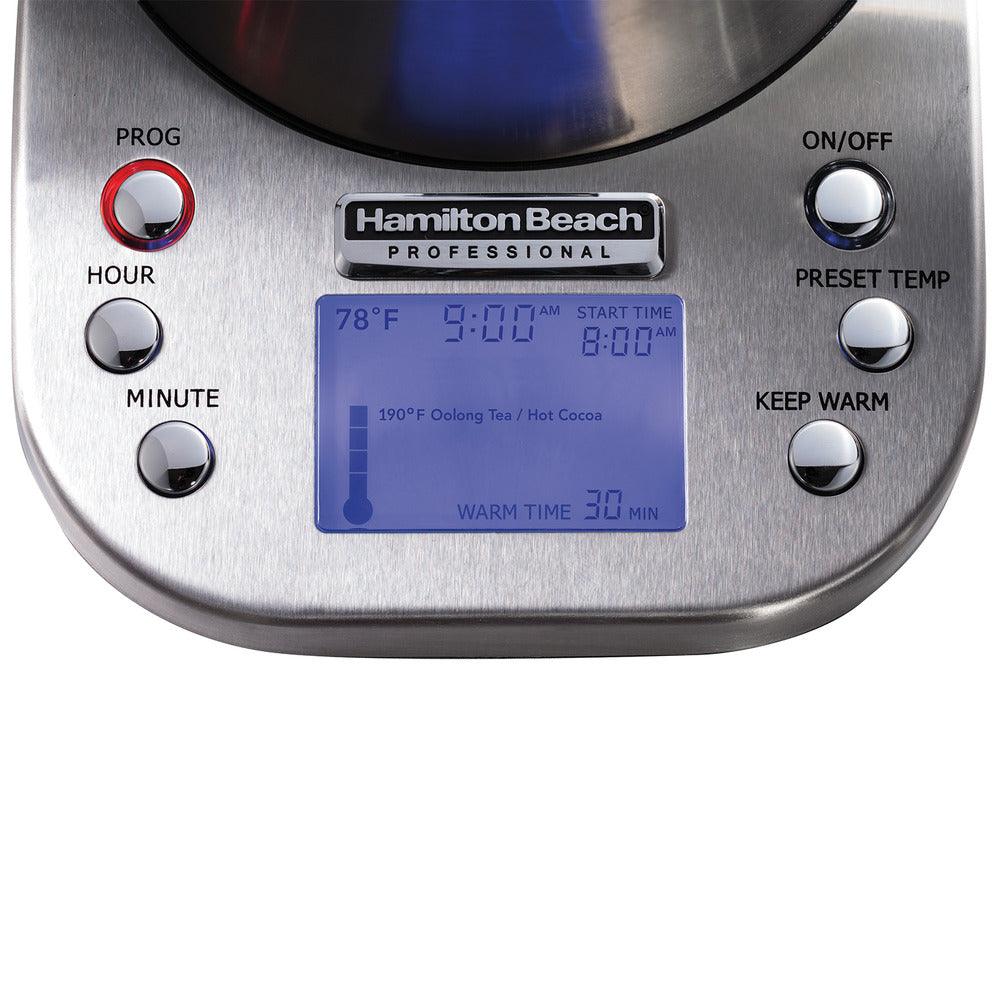 HAMILTON BEACH PROFESSIONAL 41028C Digital Kettle- Refurbished with Home Essentials warranty