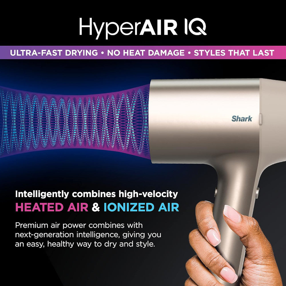 SHARK HD125C HyperAir IQ Hair Dryer - Factory serviced with Home Essentials warranty