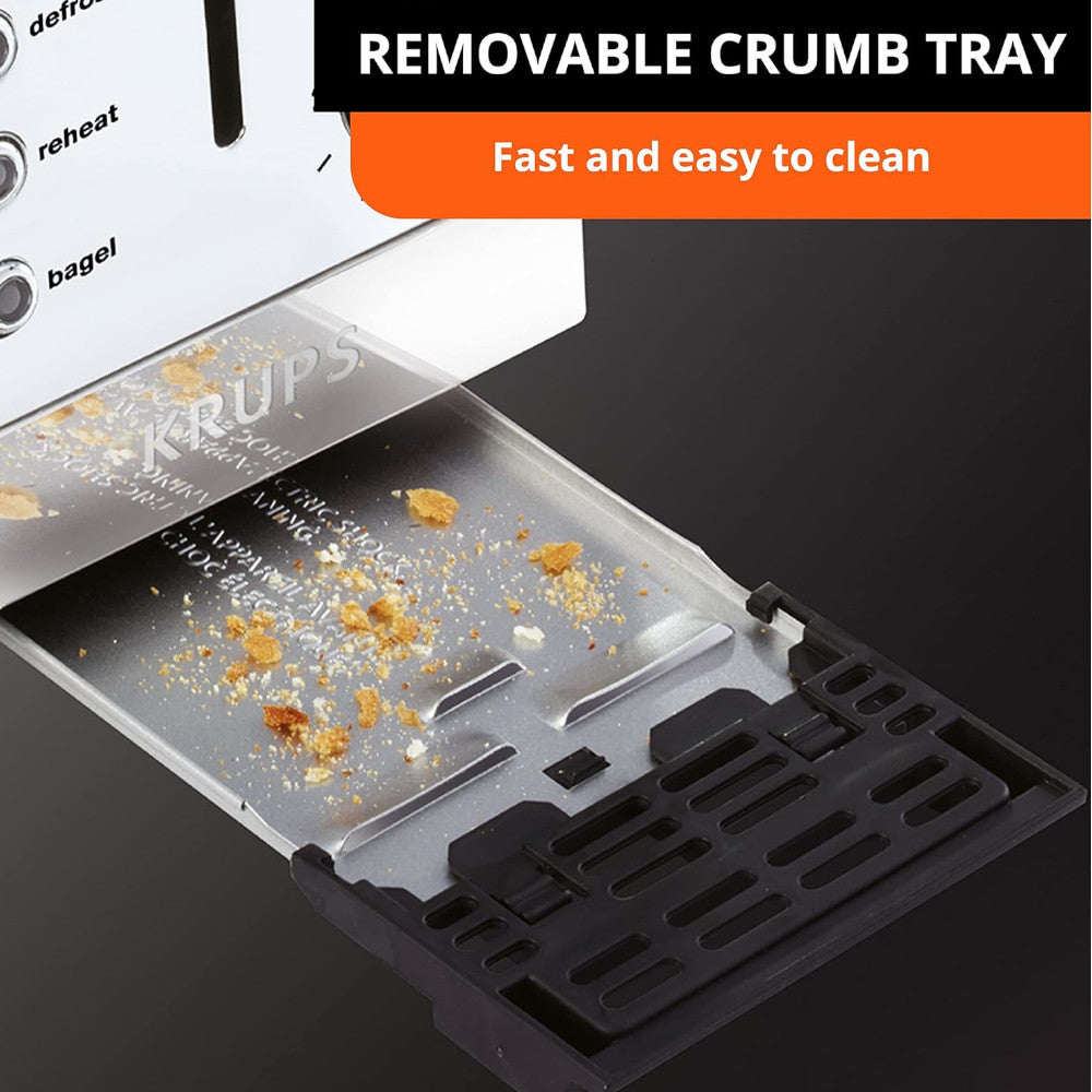 Grille-pain KRUPS KH732D51 2 tranches en acier inoxydable