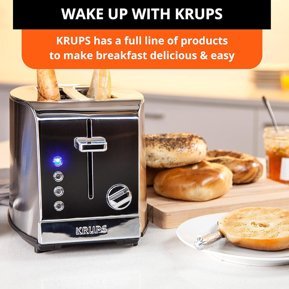 Grille-pain KRUPS KH732D51 2 tranches en acier inoxydable