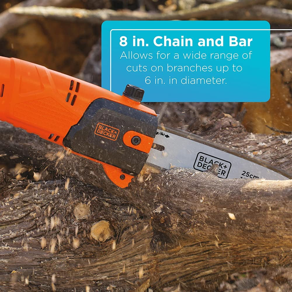BLACK+DECKER Scie à perche sans fil alimentée par batterie au lithium-ion 20 V Max - Outil uniquement - LPP120B